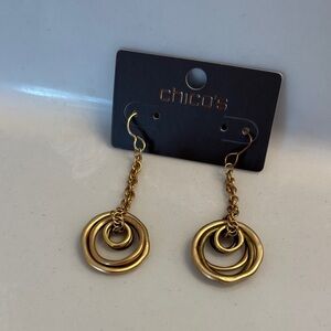 Chico's Vintage Gold Dangle Earrings
